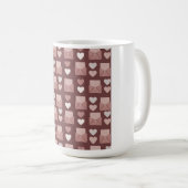 Flugherzen, Liebe-Umschläge und Handys. Kaffeetasse (VorderseiteRechts)