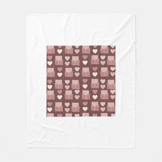 Flugherzen, Liebe-Umschläge und Mobiltelefone Fleecedecke (Vorderseite)