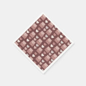 Flugherzen, Liebe-Umschläge und Mobiltelefone Serviette (Ecke)