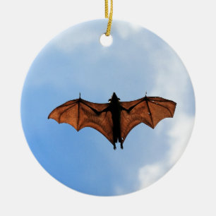 Flughund Keramik Ornament