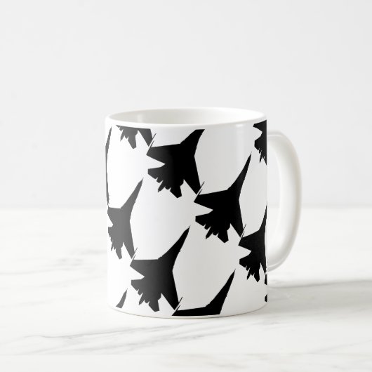 Flugkämpfer F 16 Kaffeetasse (VorderseiteRechts)
