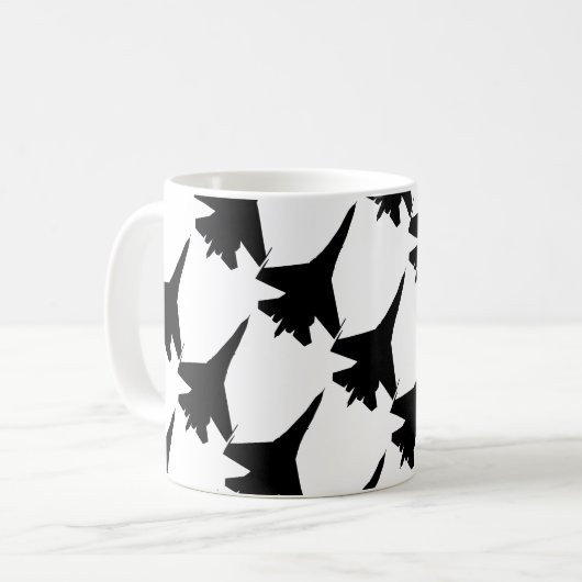 Flugkämpfer F 16 Kaffeetasse (Vorderseite Links)