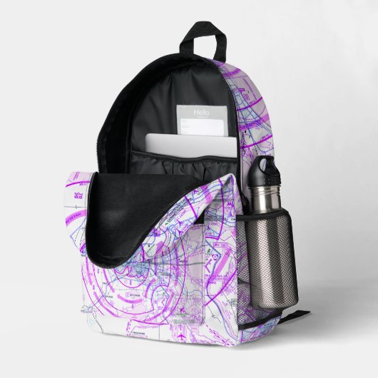 Flugkarte Bedruckter Rucksack (Rückseitige Ecke links (Offen) )