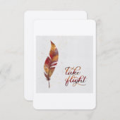 Flugkarte mit Feder nehmen Dankeskarte (Vorne/Hinten)