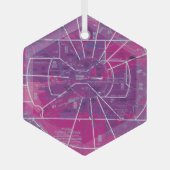 Flugkarte Ornament Aus Glas (Vorderseite)