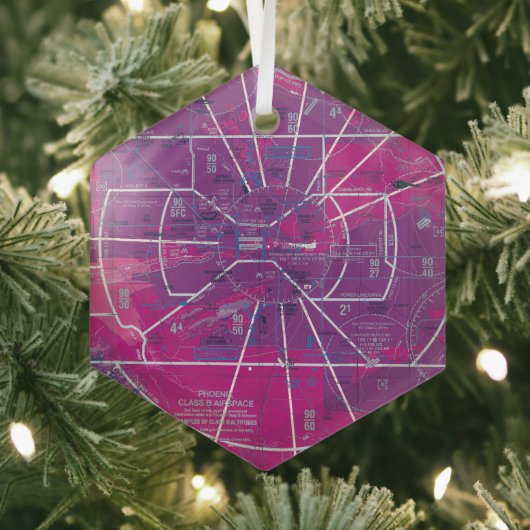 Flugkarte Ornament Aus Glas (Insitu)
