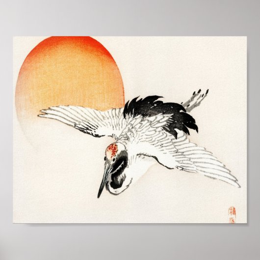 Flugkran von Kōno Bairei Poster (Vorne)