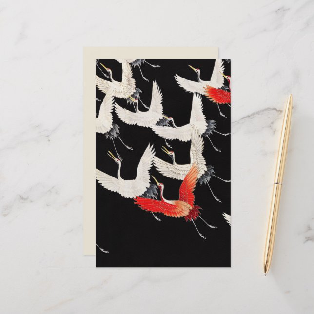 Flugkrane: Japanische Bird Kimono Art (Vorderseite/Rückseite Beispiel)