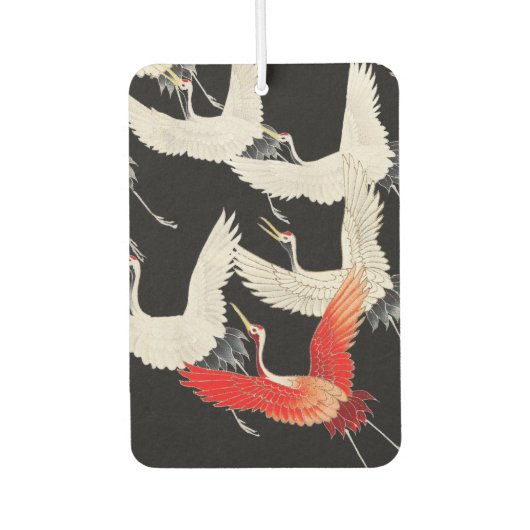Flugkrane: Japanische Bird Kimono Art Autolufterfrischer (Vorderseite)