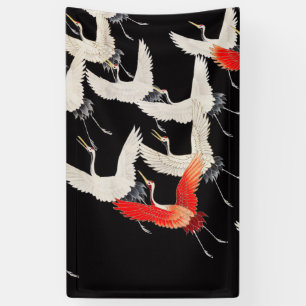 Flugkrane: Japanische Bird Kimono Art Banner