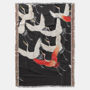 Flugkrane: Japanische Bird Kimono Art Decke