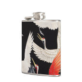 Flugkrane: Japanische Bird Kimono Art Flachmann (Links)