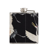 Flugkrane: Japanische Bird Kimono Art Flachmann (Rückseite)