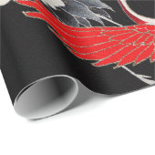 Flugkrane: Japanische Bird Kimono Art Geschenkpapier (Rolleneckpunkt)