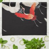 Flugkrane: Japanische Bird Kimono Art Geschirrtuch (Gefaltet)