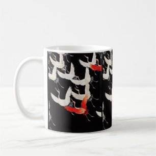 Flugkrane: Japanische Bird Kimono Art Kaffeetasse