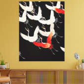 Flugkrane: Japanische Bird Kimono Art Leinwanddruck (Insitu (Wohnzimmer))