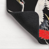 Flugkrane: Japanische Bird Kimono Art Mousepad (Ecke)