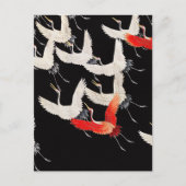 Flugkrane: Japanische Bird Kimono Art Postkarte (Vorderseite)
