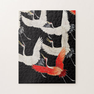 Flugkrane: Japanische Bird Kimono Art Puzzle
