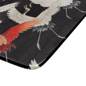 Flugkrane: Japanische Bird Kimono Art Schneidebrett (Ecke)