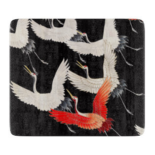 Flugkrane: Japanische Bird Kimono Art Schneidebrett