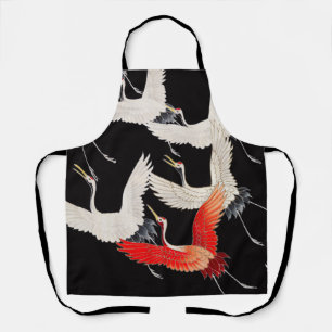 Flugkrane: Japanische Bird Kimono Art Schürze
