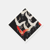 Flugkrane: Japanische Bird Kimono Art Serviette (Ecke)