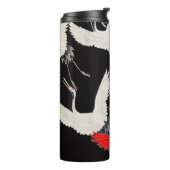 Flugkrane: Japanische Bird Kimono Art Thermosbecher (Nach links gedreht)