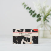 Flugkrane: Japanische Bird Kimono Art Visitenkarte (Stehend Vorderseite)