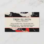 Flugkrane: Japanische Bird Kimono Art Visitenkarte (Rückseite)