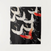 Flugkrane: Japanische Bird Kimono Art Wandteppich (Vorderseite)