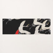 Flugkrane: Japanische Bird Kimono Art Yogamatte (Rückseite (Horizontal))