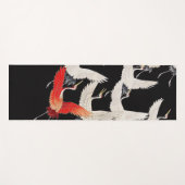 Flugkrane: Japanische Bird Kimono Art Yogamatte (Vorderseite (Horizontal))