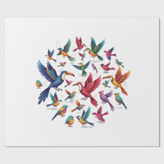 Flugkreis - Harmonie in Bewegung Geschenkpapier (Flach)