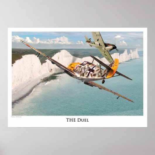Flugkunstposter "Messerschmitt Bf 109" Poster (Vorne)