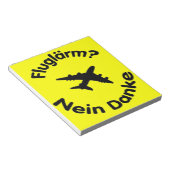 Fluglärm? Nein Danke Notizblock (angewinkelt)