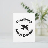 Fluglärm? Nein Danke Postkarte (Stehend Vorderseite)