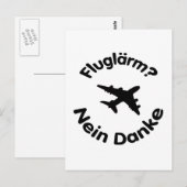 Fluglärm? Nein Danke Postkarte (Vorne/Hinten)