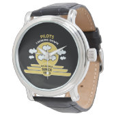 Fluglehrer | Flying School | Absolvent | Pro Armbanduhr (Schrägansicht)