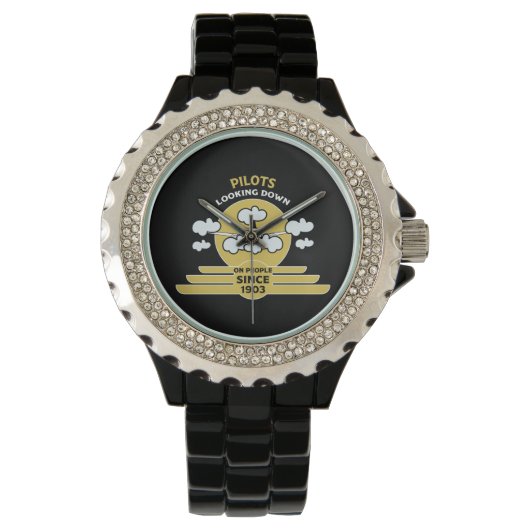 Fluglehrer | Flying School | Absolvent | Pro Armbanduhr (Vorderseite)