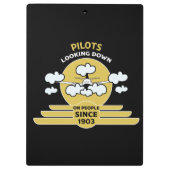 Fluglehrer | Flying School | Absolvent | Pro Klemmbrett (Rückseite)