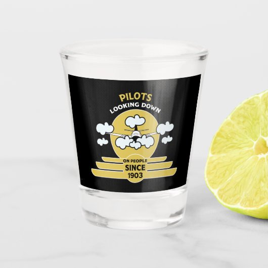 Fluglehrer | Flying School | Absolvent | Pro Schnapsglas (Vorderseite)