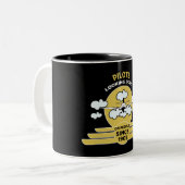 Fluglehrer | Flying School | Absolvent | Pro Zweifarbige Tasse (Vorderseite Links)