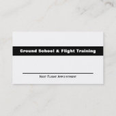 Fluglehrer Terminkarte (Rückseite)