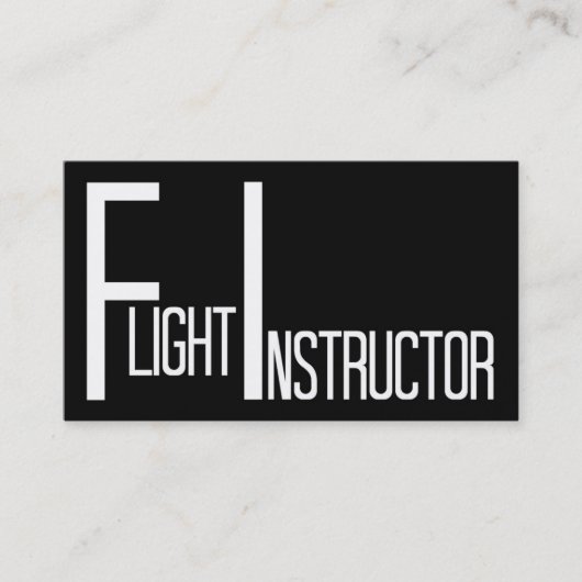 Fluglehrer-Word-Visitenkarte Visitenkarte (Vorderseite)