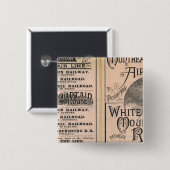 Fluglinie Montreal und Boston Button (Vorne & Hinten)