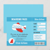 Fluglinien-Boarding-Durchlauf-Geburtstags-Party Einladung (Vorne/Hinten)