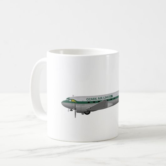 Fluglinien Douglas DC-3 Ozark Kaffeetasse (Vorderseite Links)