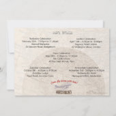 Fluglinien-Karten-Party laden multi Daten - Einladung (Rückseite)